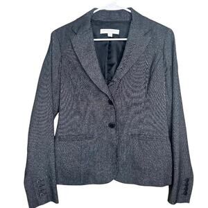 New York & Company Gray Business Suit Jacket Single Breasted Blazer Size 6